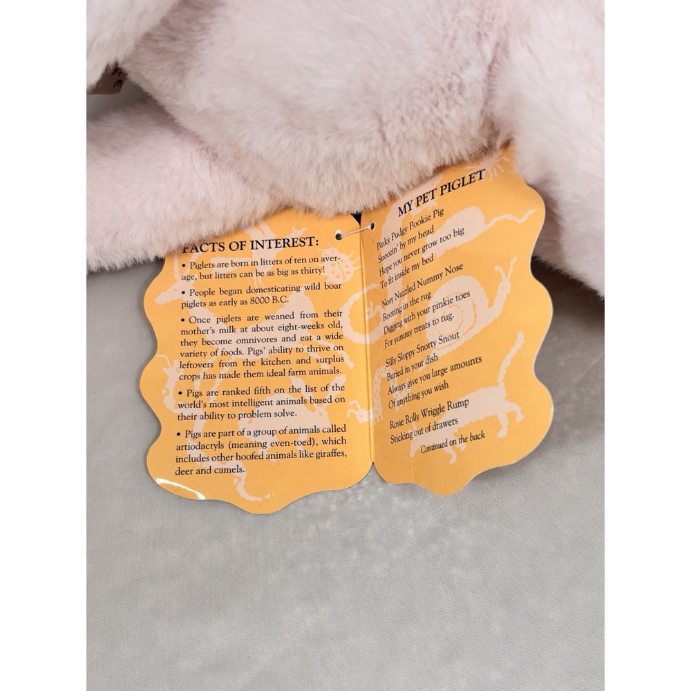 Folkmanis Piglet Puppet Plush Stuffed Animal w/ Tags, MPN 24FM023 VN - Picture 5 of 10